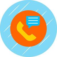 Communication Flat Blue Circle Icon vector