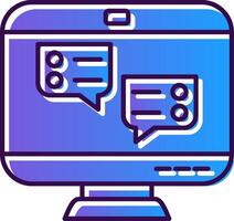 Chat Bubble Gradient Filled Icon vector