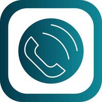 Phone Call Glyph Gradient Round Corner Icon vector