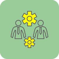 Business People Filled Yellow Icon vector