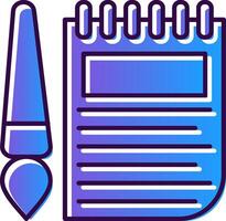 Sketchbook Gradient Filled Icon vector