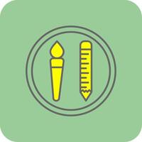 Edit Tools Filled Yellow Icon vector