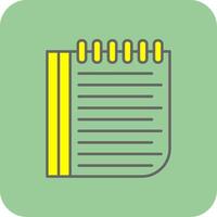 Notes Filled Yellow Icon vector