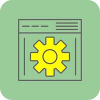 Browsing Filled Yellow Icon vector