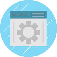 Browsing Flat Blue Circle Icon vector