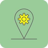 Localization Filled Yellow Icon vector