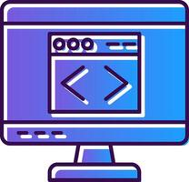 Web Gradient Filled Icon vector