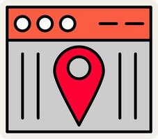 Web Line Filled White Shadow Icon vector