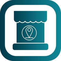 Adress Glyph Gradient Round Corner Icon vector