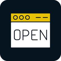 Open Glyph Two Color Icon vector