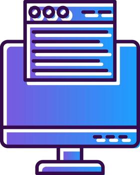 Browser Gradient Filled Icon vector