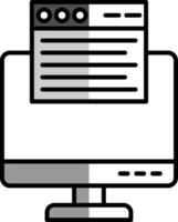 Browser Filled Half Cut Icon vector