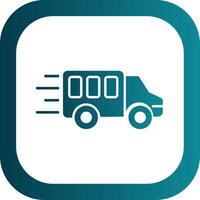 Delivery Truck Glyph Gradient Round Corner Icon vector