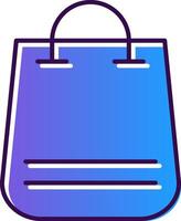 Shopping Bag Gradient Filled Icon vector