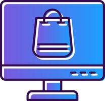 Online Shopping Gradient Filled Icon vector