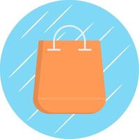 Shopping Bag Flat Blue Circle Icon vector