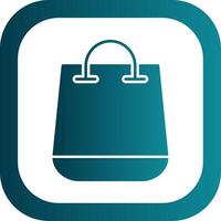 Shopping Bag Glyph Gradient Round Corner Icon vector