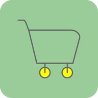 Cart Filled Yellow Icon vector