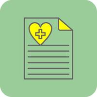 Health Filled Yellow Icon vector