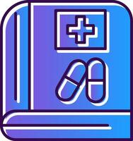 Medical Book Gradient Filled Icon vector
