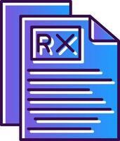 Rx Gradient Filled Icon vector