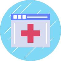 Medical App Flat Blue Circle Icon vector