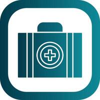 First Aid Kit Glyph Gradient Round Corner Icon vector