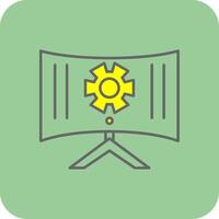 Management Filled Yellow Icon vector