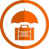 Risk Management Glyph Orange Circle Icon vector