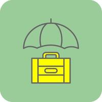 Risk Management Filled Yellow Icon vector