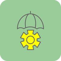 Risk Management Filled Yellow Icon vector