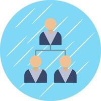 Hierarchy Flat Blue Circle Icon vector