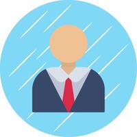 Manager Flat Blue Circle Icon vector