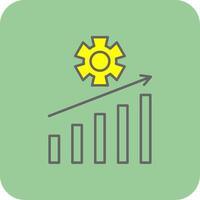 Management Filled Yellow Icon vector