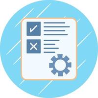 Document Flat Blue Circle Icon vector