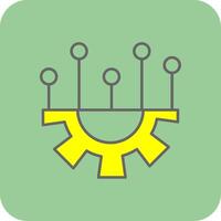 Setting Filled Yellow Icon vector