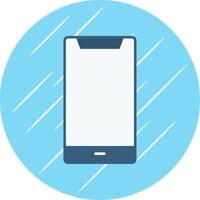 Mobile Flat Blue Circle Icon vector