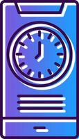 Time Gradient Filled Icon vector