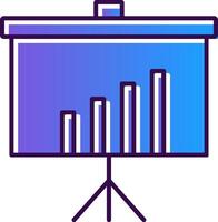 Presentation Gradient Filled Icon vector