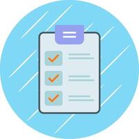 Checklist Flat Blue Circle Icon vector