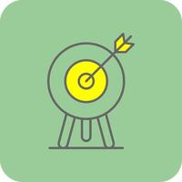 Target Filled Yellow Icon vector