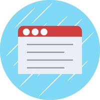 Online Learning Flat Blue Circle Icon vector