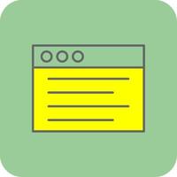 Online Learning Filled Yellow Icon vector