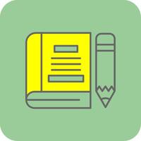 Book Filled Yellow Icon vector