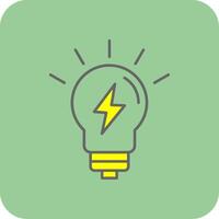 Light Bulb Filled Yellow Icon vector