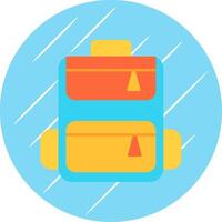 Backpack Flat Blue Circle Icon vector