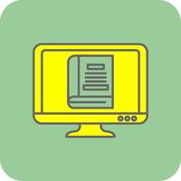 Learn Filled Yellow Icon vector