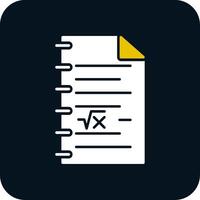 Math Glyph Two Color Icon vector