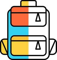 Backpack Filled Half Cut Icon vector