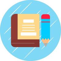 Book Flat Blue Circle Icon vector